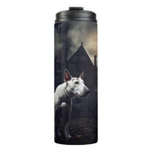 Bull Terrier Halloween Beängstigend Thermosbecher