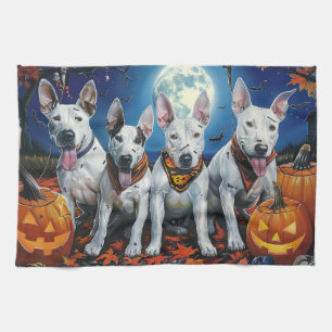 Bull Terrier Halloween Gruselig Geschirrtuch