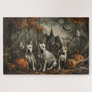 Bull Terrier Halloween Nacht Hunde-Spaß