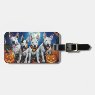 Bull Terrier Halloween Spooky Gepäckanhänger