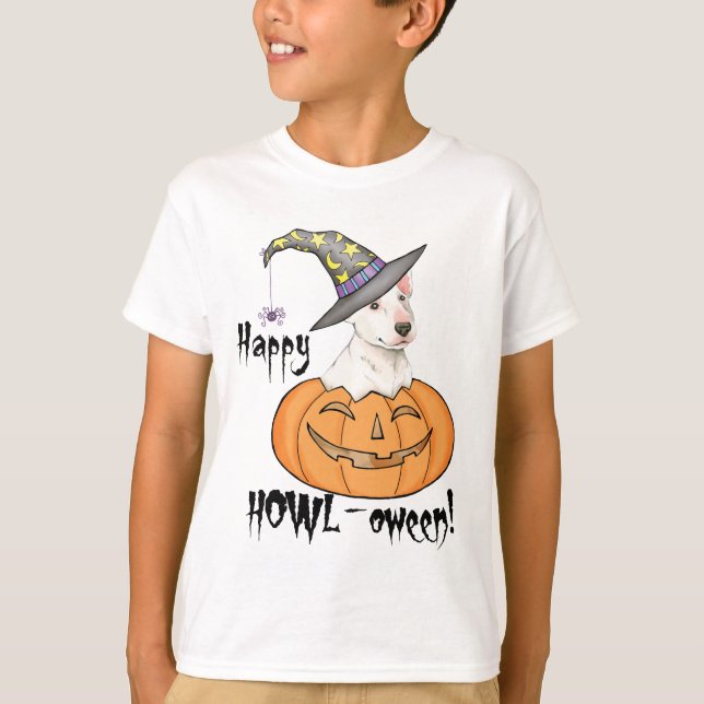 Bull Terrier Halloween T - Shirt (Vorderseite)