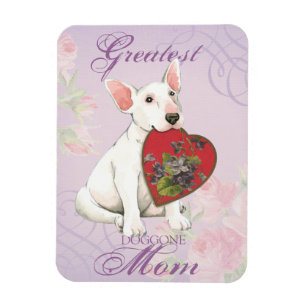 Bull Terrier Heart Mama Magnet