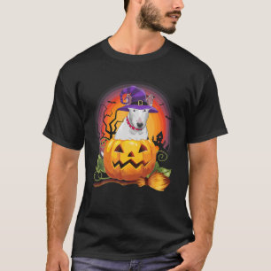 Bull Terrier Hexch Pumpkin Halloween Hund Lover T-Shirt