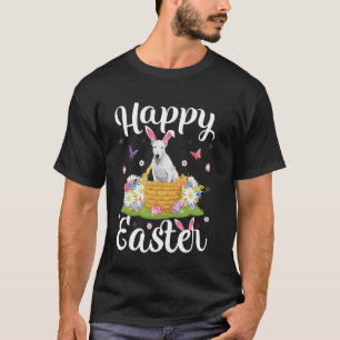 Bull Terrier Hund Frohe Ostern Eierjagd Hasenohren T-Shirt