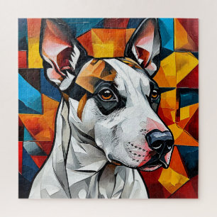 Bull Terrier Hund Porträt Puzzle Für Tierliebhaber