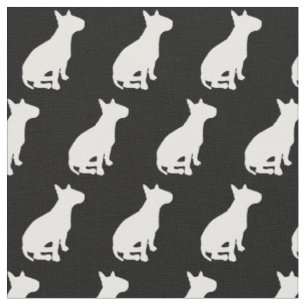Bull Terrier Hund Silhouette Haustier Stoff
