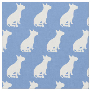 Bull Terrier Hund Silhouette Pet Light Blue Stoff