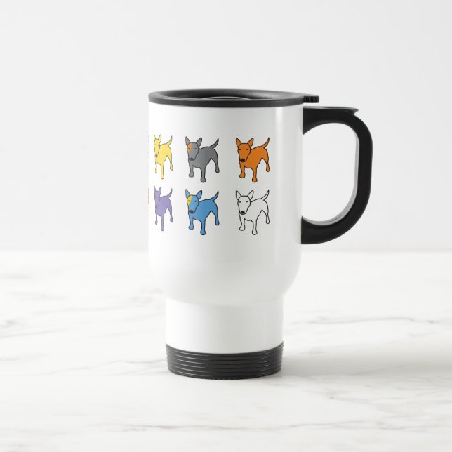 BULL-TERRIER Hundereise-Tasse Reisebecher (Rechts)