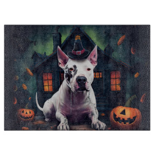 Bull Terrier Kürbisse Halloween Gruselig Schneidebrett