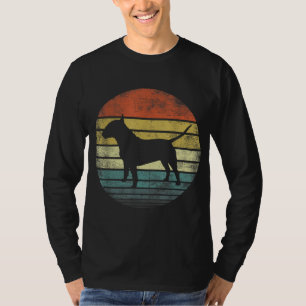 Bull Terrier Lover Besitzer gibt Retro Sunset Dog T-Shirt