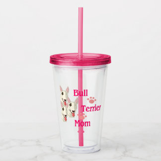 Bull Terrier Mama Acrylic Tumbler Acryltrinkbecher
