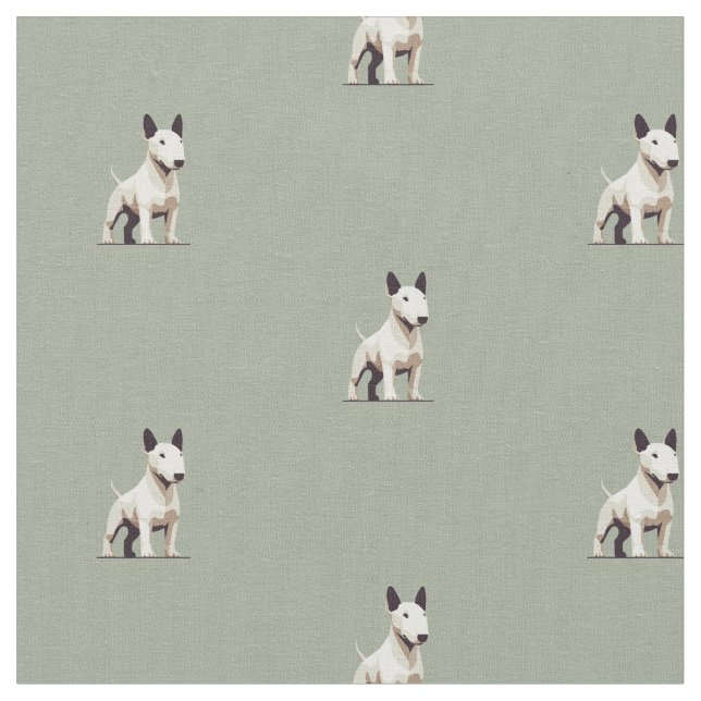 Bull Terrier Muster Stoff (Nahaufnahme)