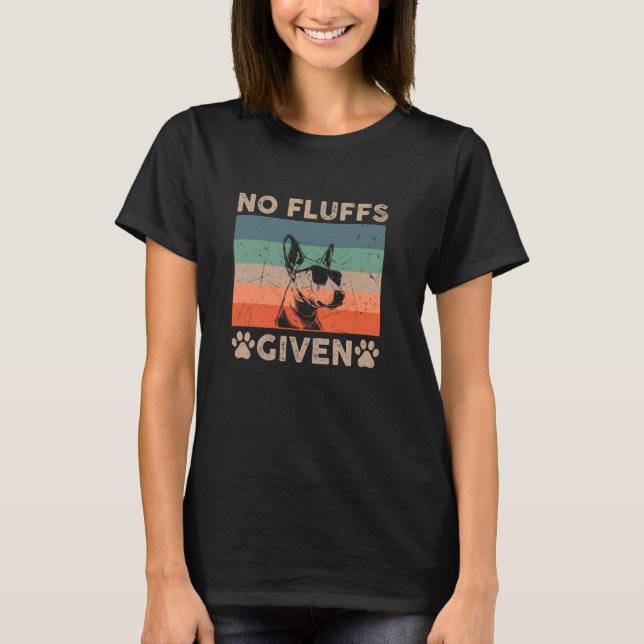Bull Terrier No Fluffs gegeben Funny Vater Mama Re T-Shirt (Vorderseite)
