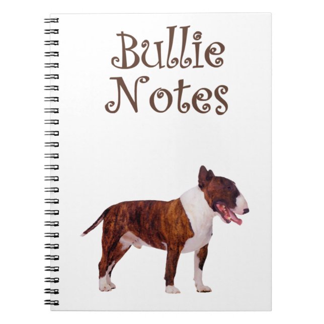 Bull Terrier Notebook Notizblock (Vorderseite)