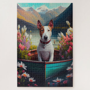 Bull Terrier on a Paddle: Ein Landschaftliches Abe