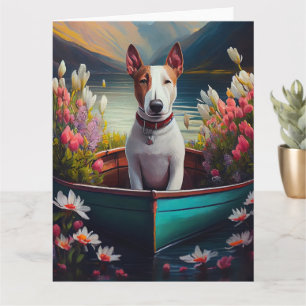 Bull Terrier on a Paddle: Ein Landschaftliches Abe Karte