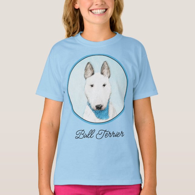 Bull Terrier Painting - Niedlich Original Dog Art  T-Shirt (Vorderseite)
