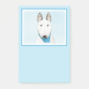 Bull Terrier Painting - Niedliche Hundekunst Post-it Klebezettel