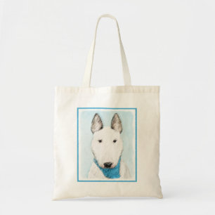 Bull Terrier Painting - Niedliche Hundekunst Tragetasche