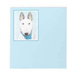 Bull Terrier Painting - Niedliche Original Dog Art Notizblock