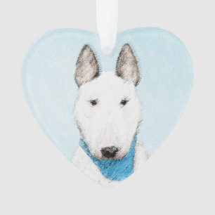 Bull Terrier Painting - Niedliche Original Dog Art Ornament