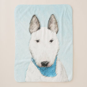 Bull Terrier Painting - Niedliche Original Dog Art Sherpadecke