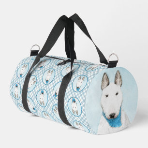 Bull Terrier Painting White English Niedlich Dog A Duffle Bag