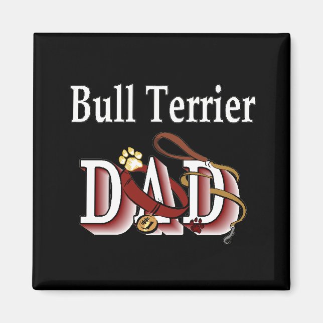 Bull Terrier Papa Magnet (Vorne)