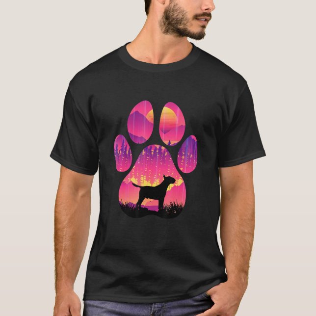 Bull Terrier Paw Mama Vater Hunde Männer T-Shirt (Vorderseite)