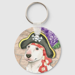 Bull Terrier Pirate Schlüsselanhänger