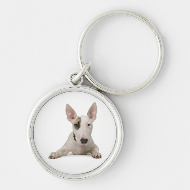 Bull Terrier Puppy Dog Schlüsselanhänger (Vorne)