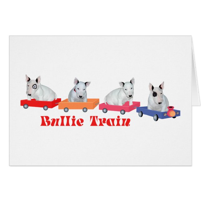 Bull Terrier Puppy Train (Vorderseite (Horizontal))