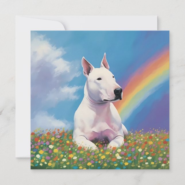 Bull Terrier Rainbow Bridge Bully Custom Dog Name (Vorderseite)