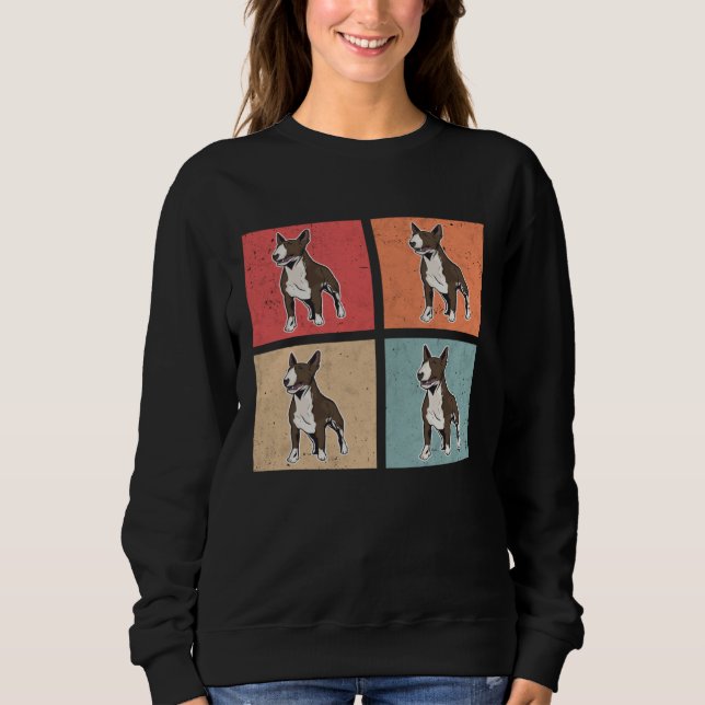 Bull Terrier Retro Bull Terrier Vintage Minibull Sweatshirt (Vorderseite)