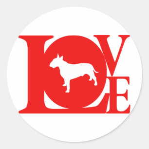 Bull Terrier Runder Aufkleber