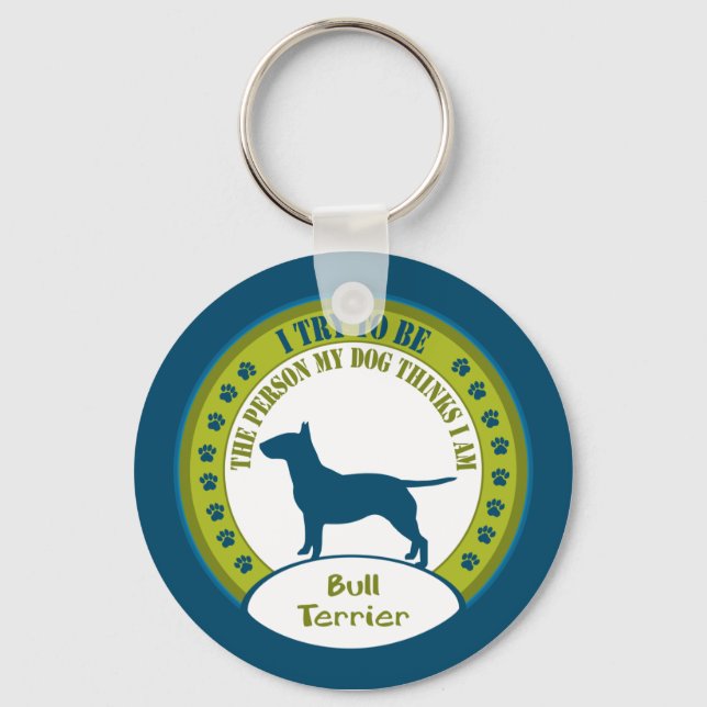 Bull Terrier Schlüsselanhänger (Vorderseite)