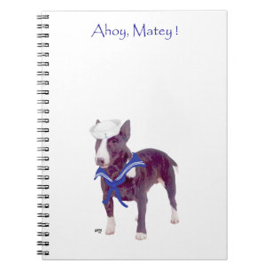Bull Terrier Segler Notizbuch Notizblock