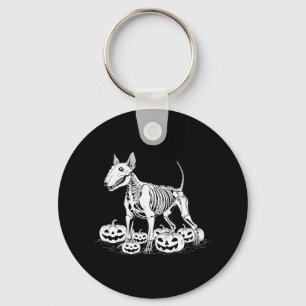 Bull Terrier Skeleton Geburtstag Halloween Mens Wo Schlüsselanhänger