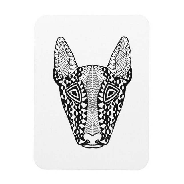 Bull Terrier Sketch Magnet (Vertikal)