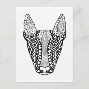 Bull Terrier Sketch Postkarte