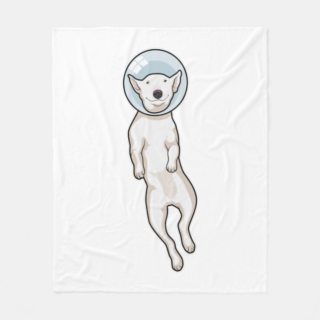 Bull Terrier Space Fleecedecke (Vorderseite)