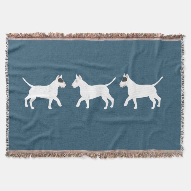 Bull Terrier Throw Blanket Decke (Vorderseite)