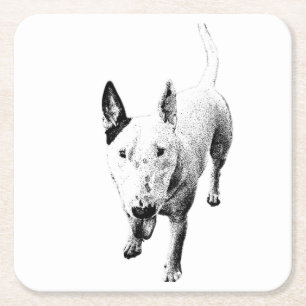 Bull Terrier Untersetzer – Echte Hunde-Energie