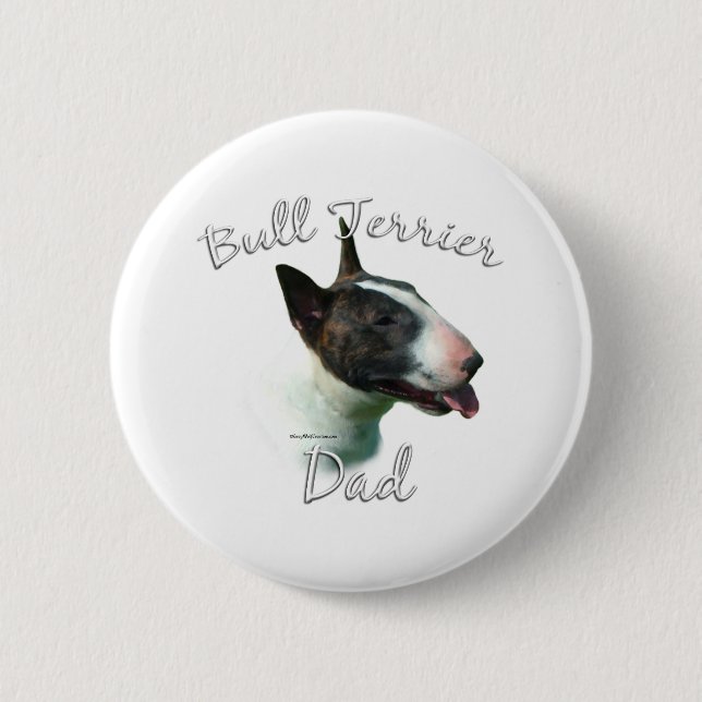 Bull Terrier Vater 2 Button (Vorderseite)