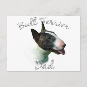 Bull Terrier Vater 2 Postkarte