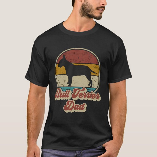 Bull Terrier Vater Dog für Bull Terrier Daddy T-Shirt (Vorderseite)
