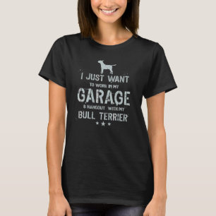Bull Terrier Vater Garage Männer hängen T-Shirt