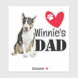 Bull Terrier Vater Personalisiert Aufkleber
