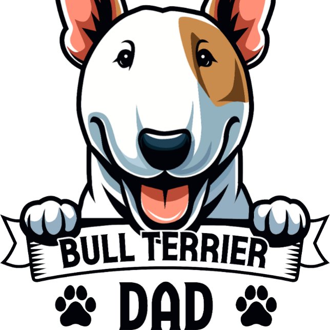 Bull Terrier Vater T-Shirt (Great way to show of your love for your little buddy)