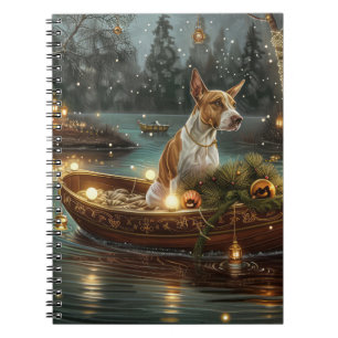 Bull Terrier Weihnachtsfestreise Notizblock